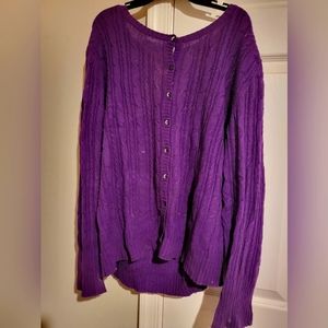 Slouchy purple sweater